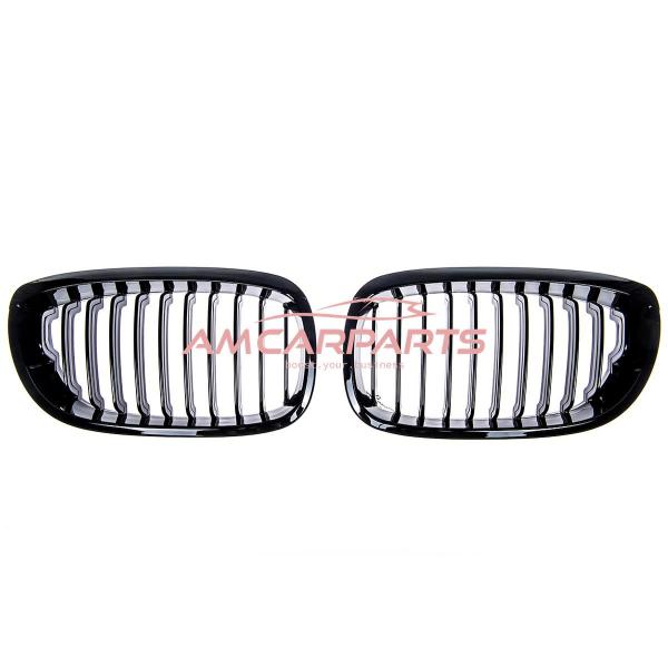 Upgrade Design Kühlergrill / Sportgrill passend für BMW 3er E46 Facelift 03-07 Hochglanz schwarz