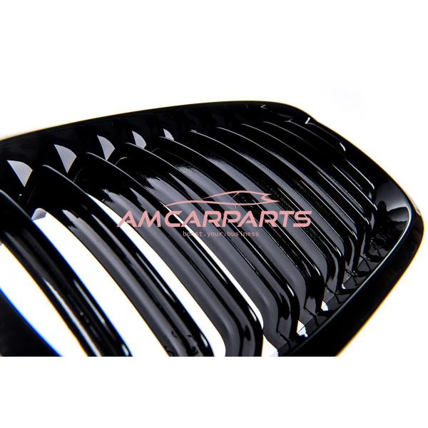 Upgrade Design Kühlergrill / Sportgrill passend für BMW 3er E46 Facelift 03-07 Hochglanz schwarz