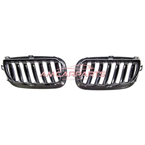 Upgrade Design Kühlergrill / Sportgrill passend für BMW X3 E83 Vor-Facelift 03-06 Hochglanz schwarz