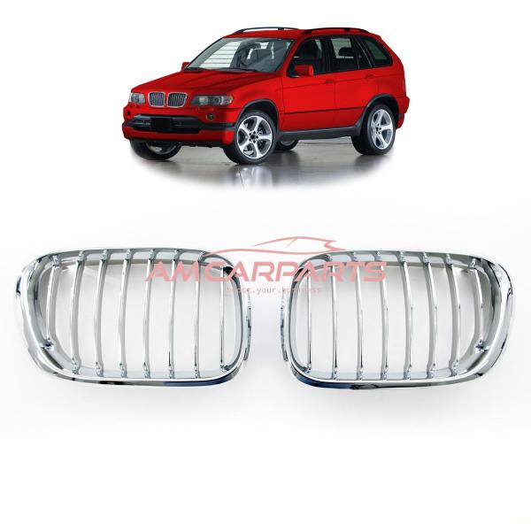 Upgrade Design Kühlergrill / Sportgrill passend für BMW X5 E53 Vor-Facelift 99-03 chrom