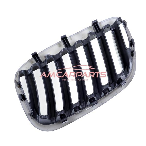 Upgrade Design Kühlergrill / Sportgrill passend für BMW X5 E53 Facelift 03-06 Hochglanz schwarz