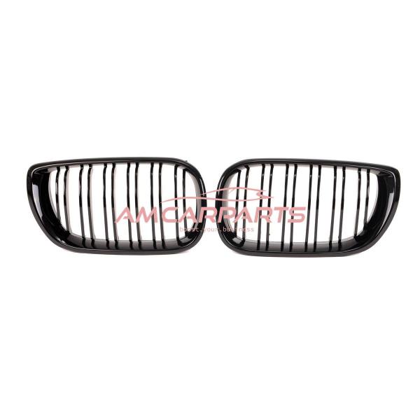 Upgrade Design Kühlergrill / Sportgrill passend für BMW 3er E46 Facelift 01-05 Hochglanz schwarz