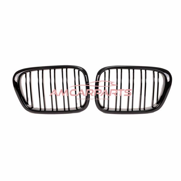Upgrade Design Kühlergrill / Sportgrill passend für BMW 5er E39 95-03 Hochglanz schwarz