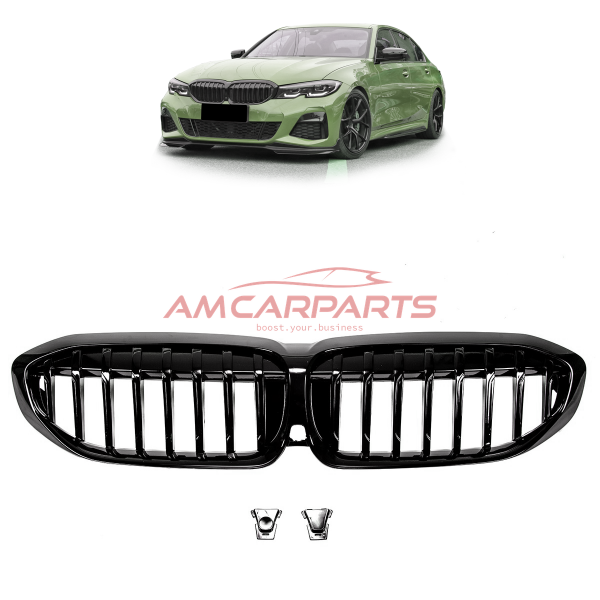Upgrade Design Kühlergrill / Sportgrill passend für BMW 3er G20 / G21 19-22 Hochglanz schwarz