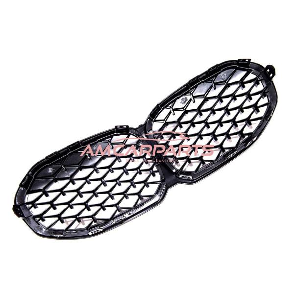 Upgrade "Teardrop" Design Kühlergrill / Sportgrill passend für BMW 1er F40 19+ Hochglanz schwarz / chrom