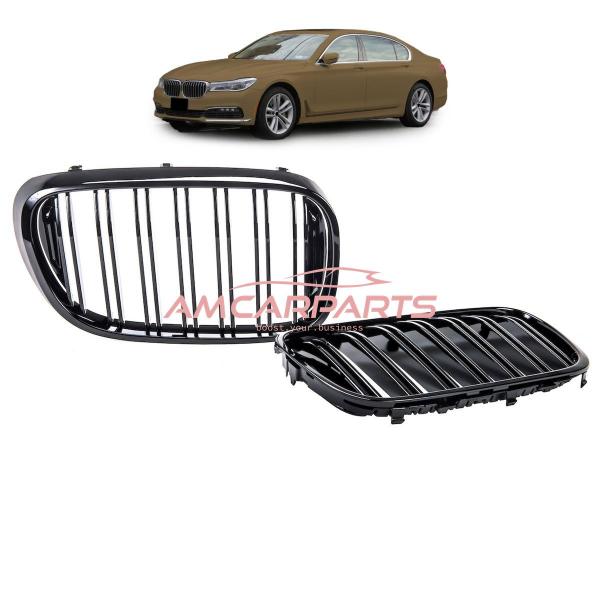Upgrade Design Kühlergrill / Sportgrill passend für BMW 7er G11 / G12 Vor-Facelift 15-19 Hochglanz schwarz