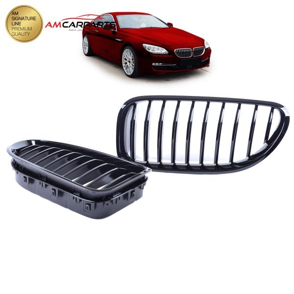 Upgrade Design Kühlergrill / Sportgrill passend für BMW 6er F12 / F13 / F06 11-18 Hochglanz schwarz