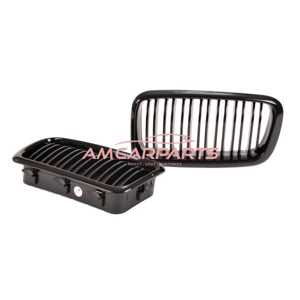 Upgrade Design Kühlergrill / Sportgrill passend für BMW 7er E38 94-01 Hochglanz schwarz