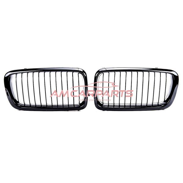 Upgrade Design Kühlergrill / Sportgrill passend für BMW 7er E38 94-01 Hochglanz schwarz