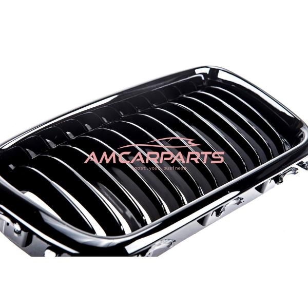 Upgrade Design Kühlergrill / Sportgrill passend für BMW 7er E38 94-01 Hochglanz schwarz