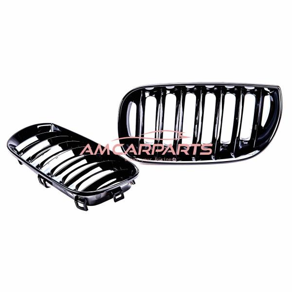 Upgrade Design Kühlergrill / Sportgrill passend für BMW X3 E83 Vor-Facelift 03-06 Hochglanz schwarz