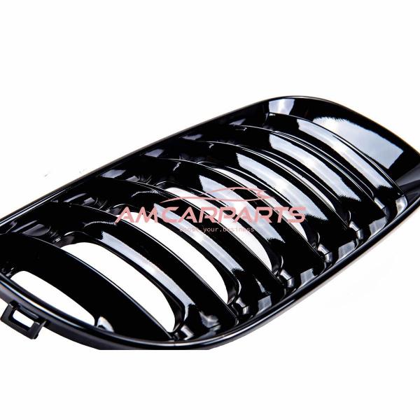 Upgrade Design Kühlergrill / Sportgrill passend für BMW X3 E83 Vor-Facelift 03-06 Hochglanz schwarz