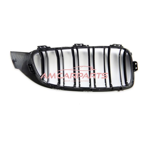 Upgrade Design Kühlergrill / Sportgrill passend für BMW 4er F32 / F33 / F36 13-21 Carbon-Optik / Hochglanz schwarz