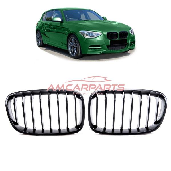 Upgrade Design Kühlergrill / Sportgrill passend für BMW 1er F20 / F21 Vor-Facelift 11-15 Matt schwarz