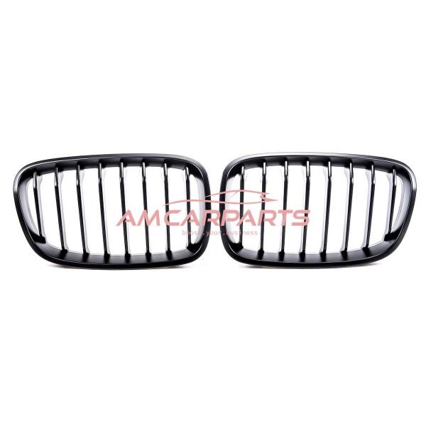 Upgrade Design Kühlergrill / Sportgrill passend für BMW 1er F20 / F21 Vor-Facelift 11-15 Matt schwarz