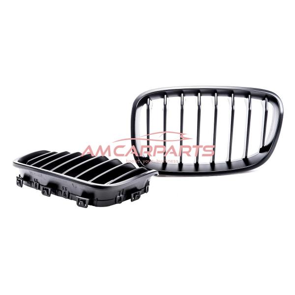 Upgrade Design Kühlergrill / Sportgrill passend für BMW 1er F20 / F21 Vor-Facelift 11-15 Matt schwarz