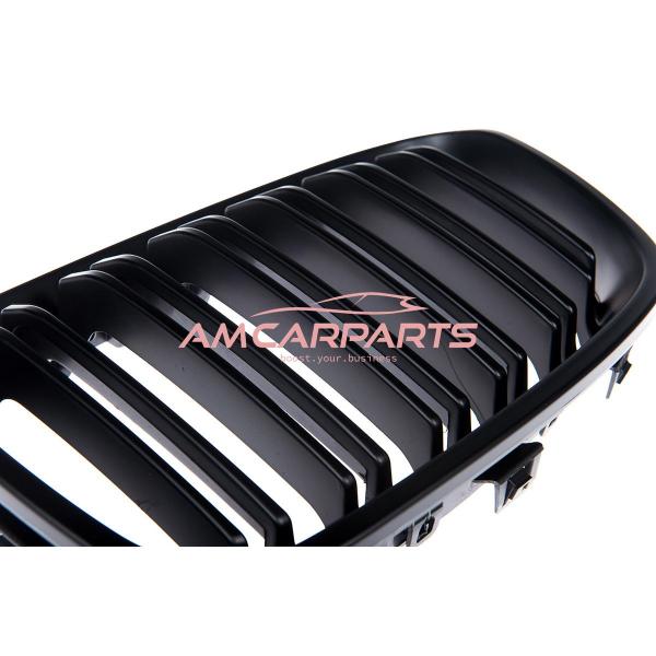 Upgrade Design Kühlergrill / Sportgrill passend für BMW 1er F20 / F21 Vor-Facelift 11-15 Matt schwarz