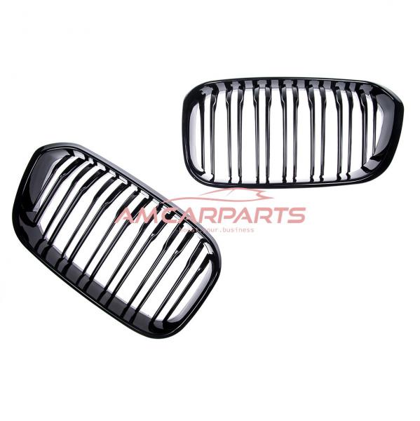 Upgrade Design Kühlergrill / Sportgrill passend für BMW 1er F20 / F21 Facelift 15-19 Hochglanz schwarz