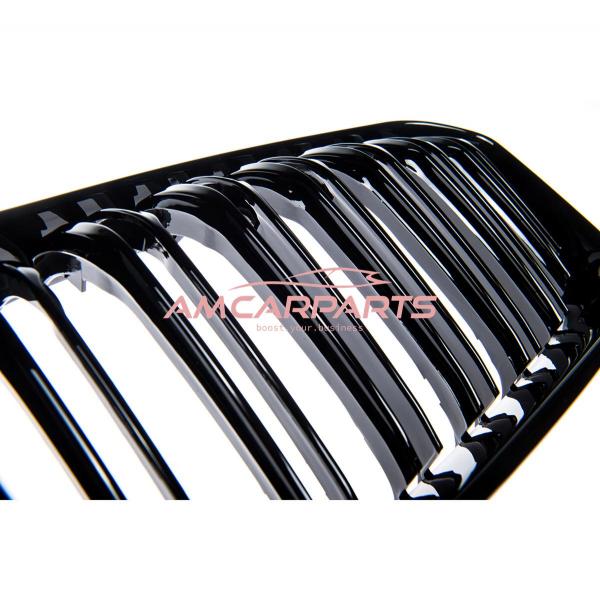 Upgrade Design Kühlergrill / Sportgrill passend für BMW 1er F20 / F21 Facelift 15-19 Hochglanz schwarz