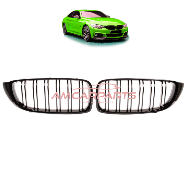 Upgrade Design Kühlergrill / Sportgrill passend für BMW 4er F32 / F33 / F36 13-21 Hochglanz schwarz