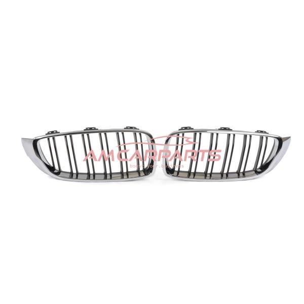 Upgrade Design Kühlergrill / Sportgrill passend für BMW 4er F32 / F33 / F36 13-21 Hochglanz schwarz / chrom