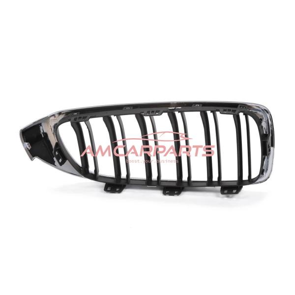 Upgrade Design Kühlergrill / Sportgrill passend für BMW 4er F32 / F33 / F36 13-21 Hochglanz schwarz / chrom