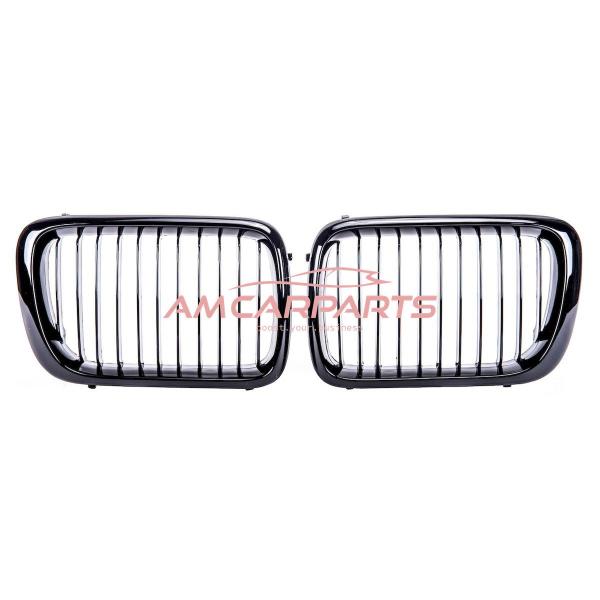 Upgrade Design Kühlergrill / Sportgrill passend für BMW 3er E36 Facelift 96-99 Hochglanz schwarz