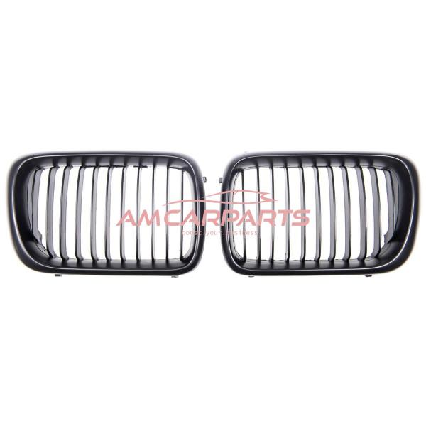 Upgrade Design Kühlergrill / Sportgrill passend für BMW 3er E36 Facelift 96-99 Matt schwarz