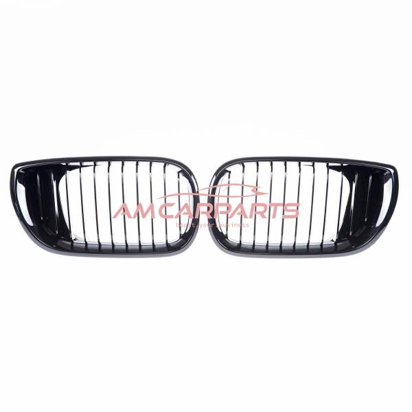 Upgrade Design Kühlergrill / Sportgrill passend für BMW 3er E46 Facelift Limousine/Touring 01-05 Hochglanz schwarz
