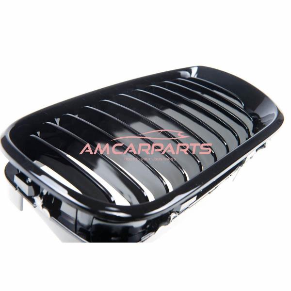 Upgrade Design Kühlergrill / Sportgrill passend für BMW 3er E46 Facelift Limousine/Touring 01-05 Hochglanz schwarz