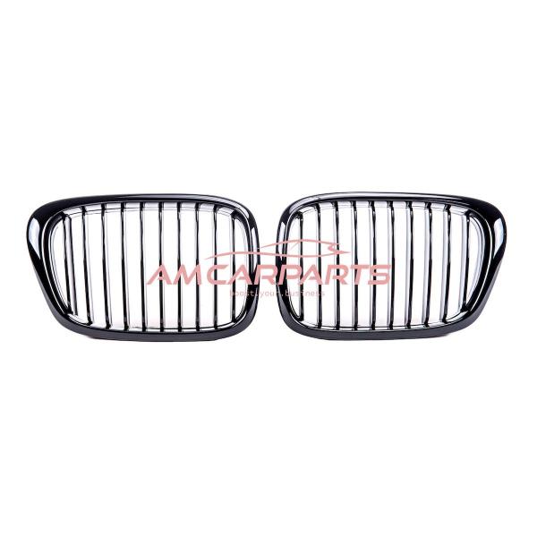 Upgrade Design Kühlergrill / Sportgrill passend für BMW 5er E39 95-03 Hochglanz schwarz