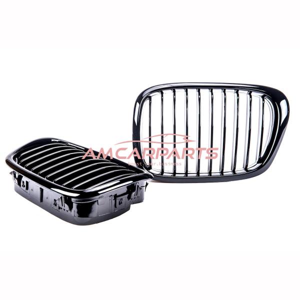 Upgrade Design Kühlergrill / Sportgrill passend für BMW 5er E39 95-03 Hochglanz schwarz