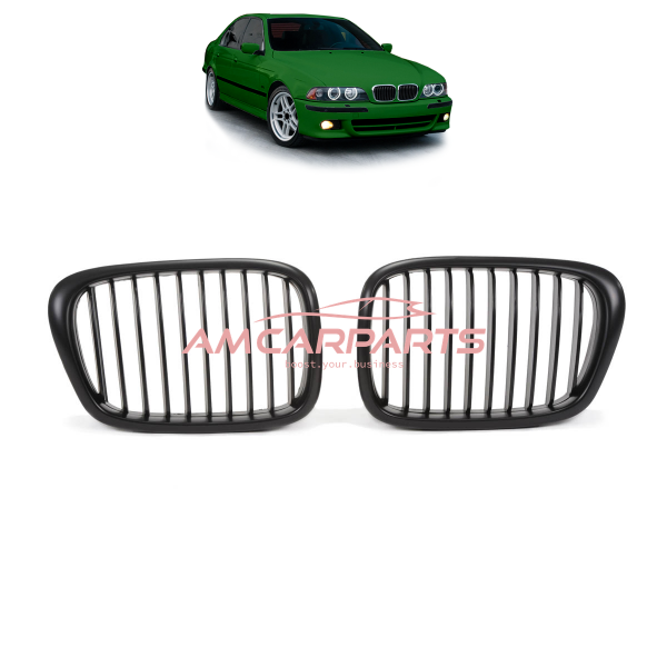 Upgrade Design Kühlergrill / Sportgrill passend für BMW 5er E39 95-03 Matt schwarz