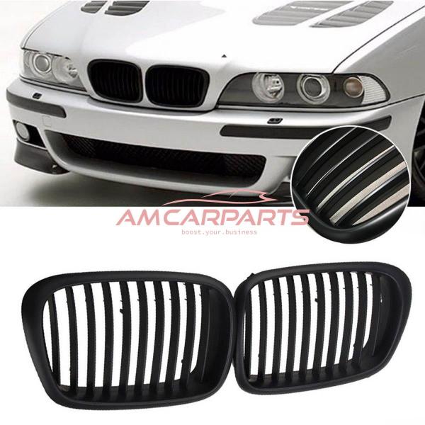 Upgrade Design Kühlergrill / Sportgrill passend für BMW 5er E39 95-03 Matt schwarz