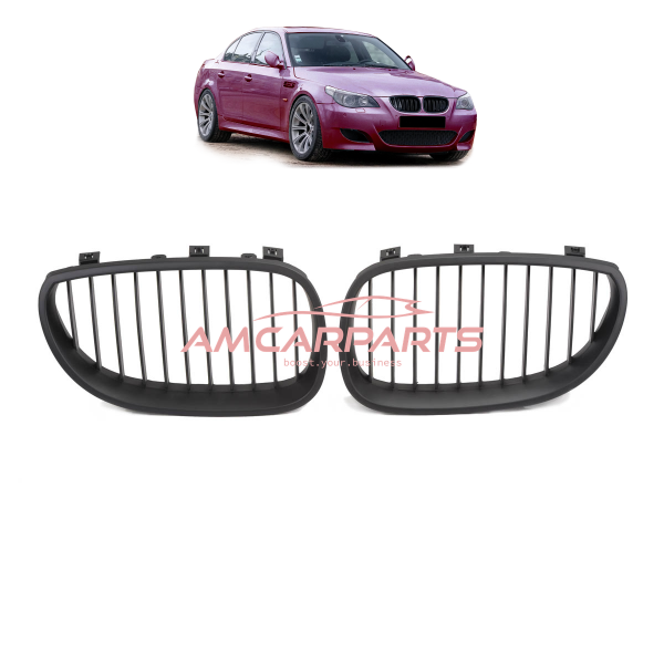 Upgrade Design Kühlergrill / Sportgrill passend für BMW 5er E60 / E61 03-10 Matt schwarz