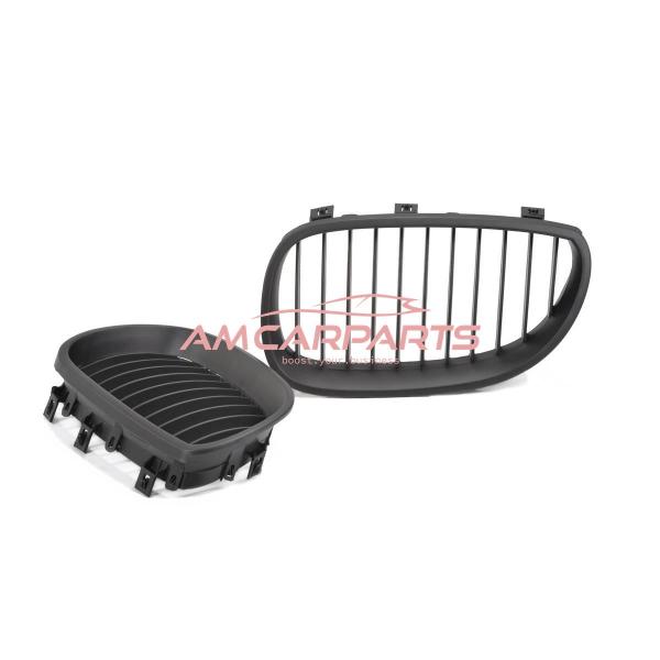 Upgrade Design Kühlergrill / Sportgrill passend für BMW 5er E60 / E61 03-10 Matt schwarz