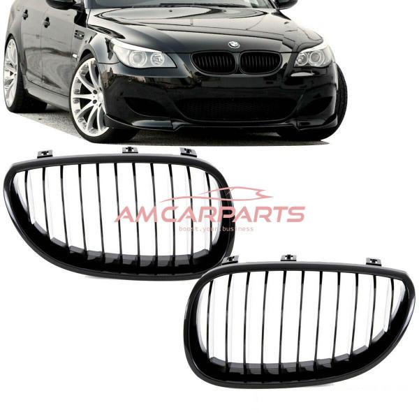 Upgrade Design Kühlergrill / Sportgrill passend für BMW 5er E60 / E61 03-10 Matt schwarz