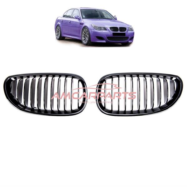 Upgrade Design Kühlergrill / Sportgrill passend für BMW 5er E60 / E61 03-10 Hochglanz schwarz