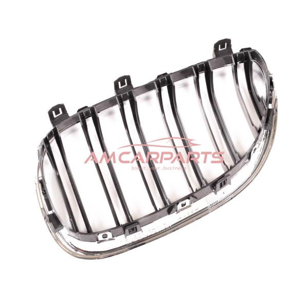 Upgrade Design Kühlergrill / Sportgrill passend für BMW 5er E60 / E61 03-10 Hochglanz schwarz / chrom