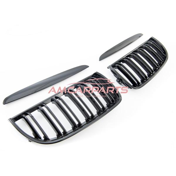 Upgrade Design Kühlergrill / Sportgrill passend für BMW 3er E90 / E91 05-08 Hochglanz schwarz