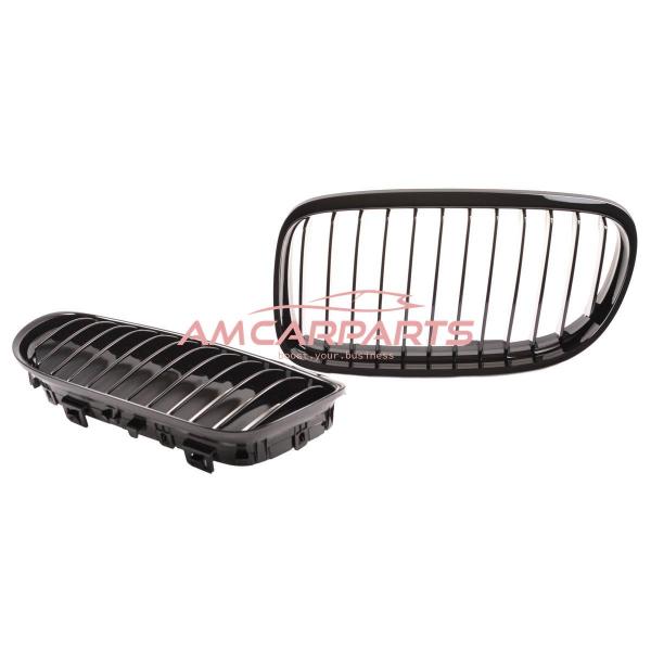 Upgrade Design Kühlergrill / Sportgrill passend für BMW 3er E90 / E91 Facelift 08-11 Hochglanz schwarz