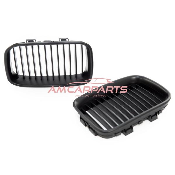 Upgrade Design Kühlergrill / Sportgrill passend für BMW 3er E36 Vor-Facelift 91-96 Matt schwarz