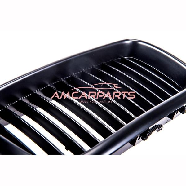 Upgrade Design Kühlergrill / Sportgrill passend für BMW 7er E38 Vor-Facelift 94-99 Matt schwarz