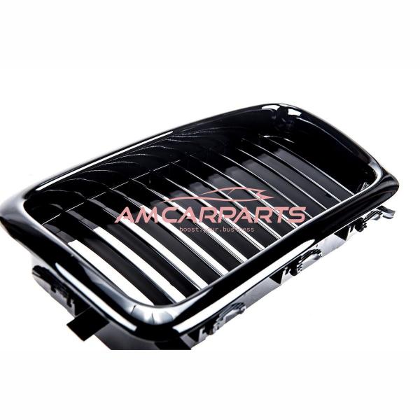 Upgrade Design Kühlergrill / Sportgrill passend für BMW 7er E38 Vor-Facelift 94-99 Hochglanz schwarz