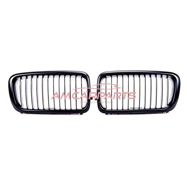 Upgrade Design Kühlergrill / Sportgrill passend für BMW 7er E38 94-01 Matt schwarz