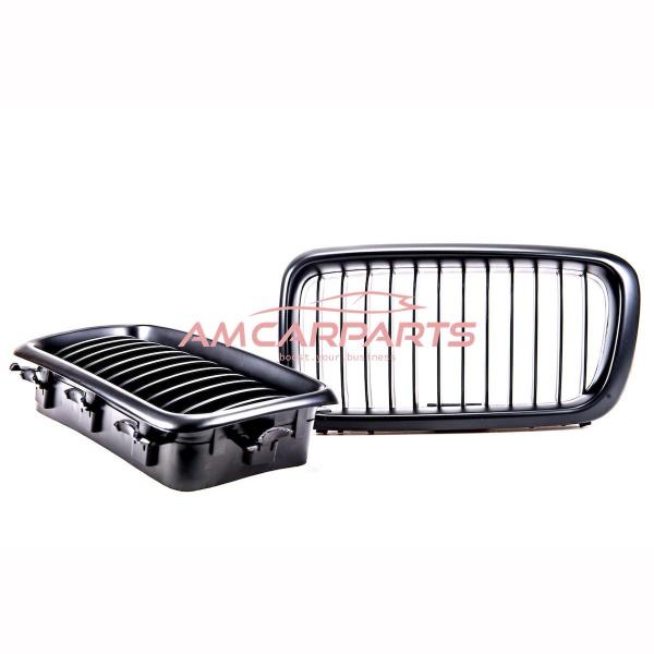 Upgrade Design Kühlergrill / Sportgrill passend für BMW 7er E38 94-01 Matt schwarz