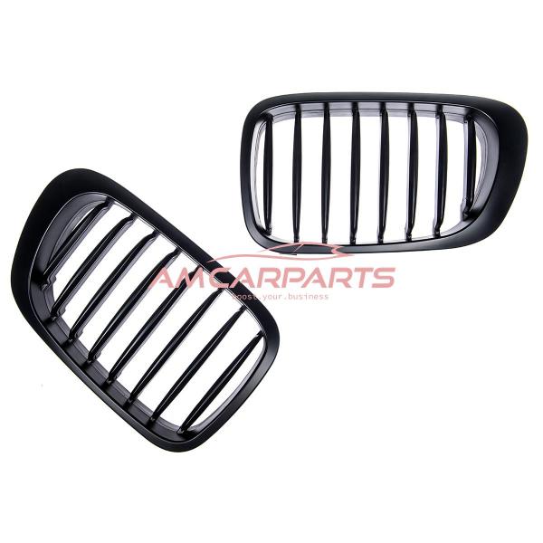 Upgrade Design Kühlergrill / Sportgrill passend für BMW 3er E46 Vor-Facelift 99-03 Matt schwarz