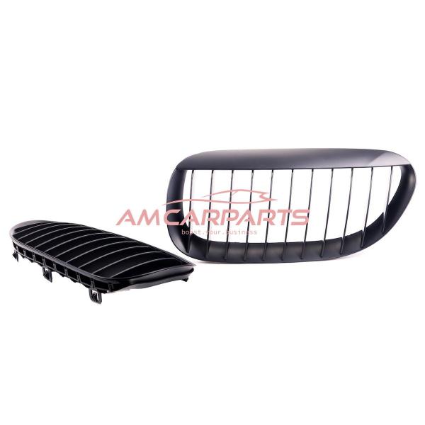 Upgrade Design Kühlergrill / Sportgrill passend für BMW 6er E63 / E64 03-10 Matt schwarz