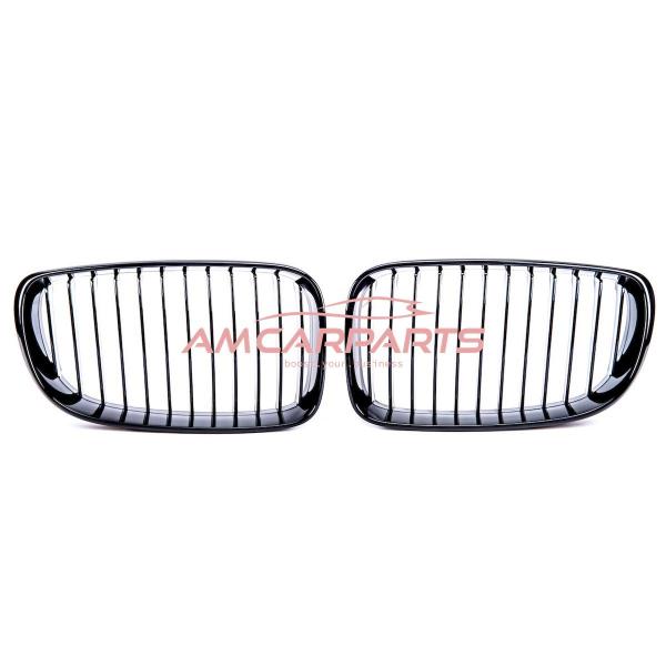 Upgrade Design Kühlergrill / Sportgrill passend für BMW 1er E81 / E82 / E87 / E88 Facelift 07-12 Hochglanz schwarz