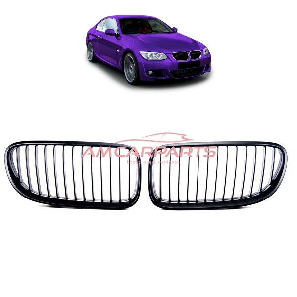 Upgrade Design Kühlergrill / Sportgrill passend für BMW 3er E92 / E93 Facelift 10-13 Matt schwarz